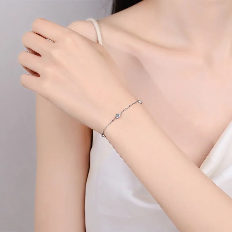 Bracelets with Moissanite stone - 𝘽𝙖𝙨𝙞𝙘 𝙇𝙞𝙣𝙚