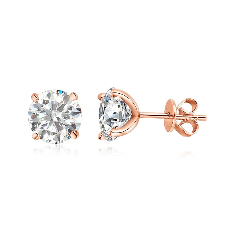 Round Moissanite earrings