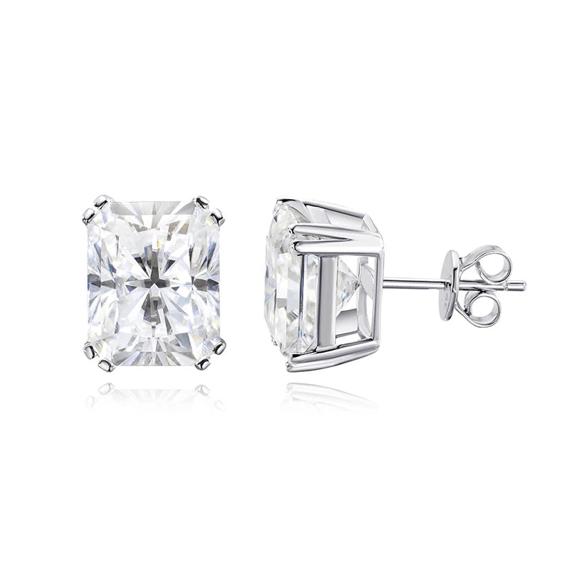 Rectangle Moissanite earrings