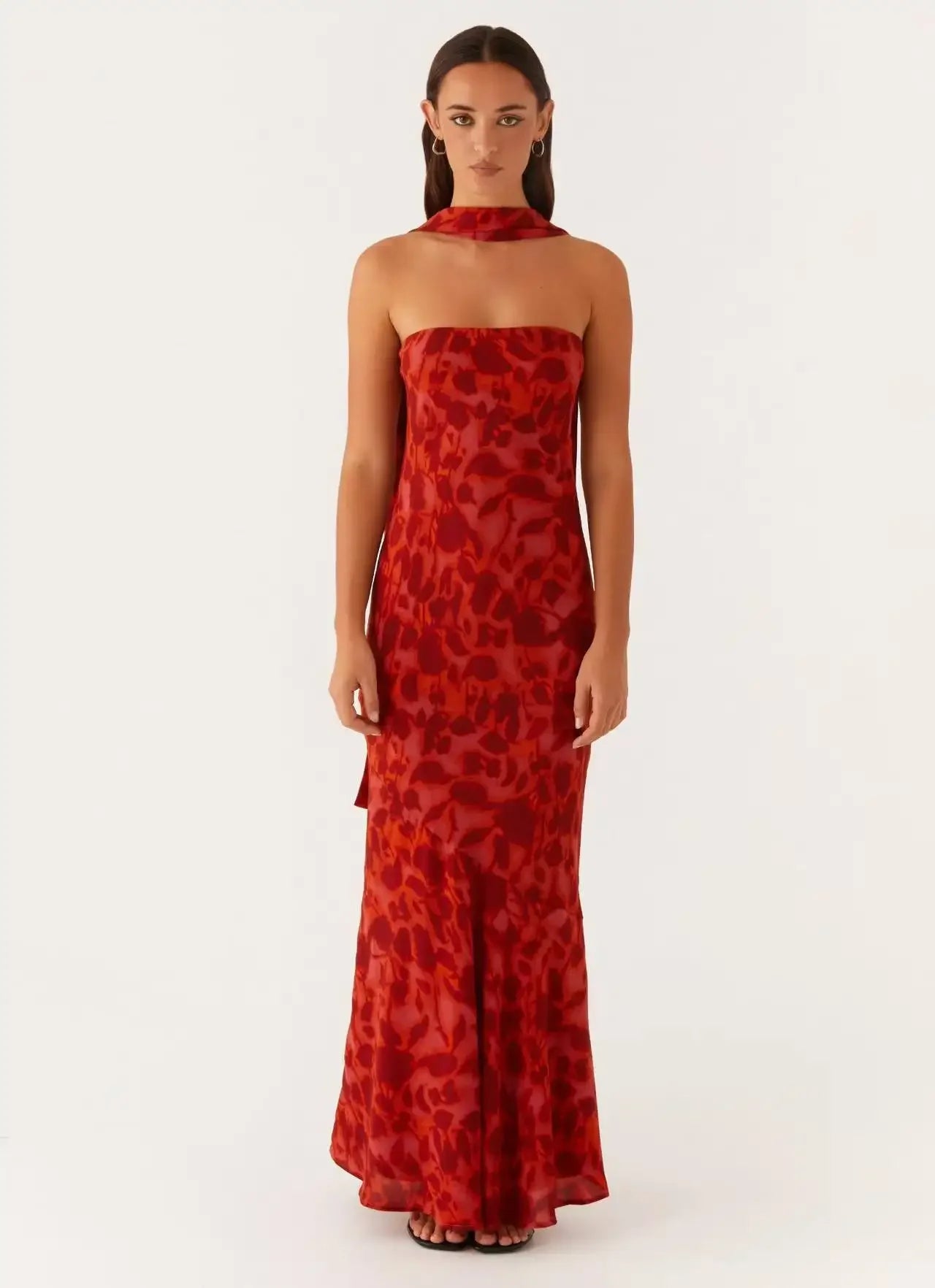 Coral maxi dress