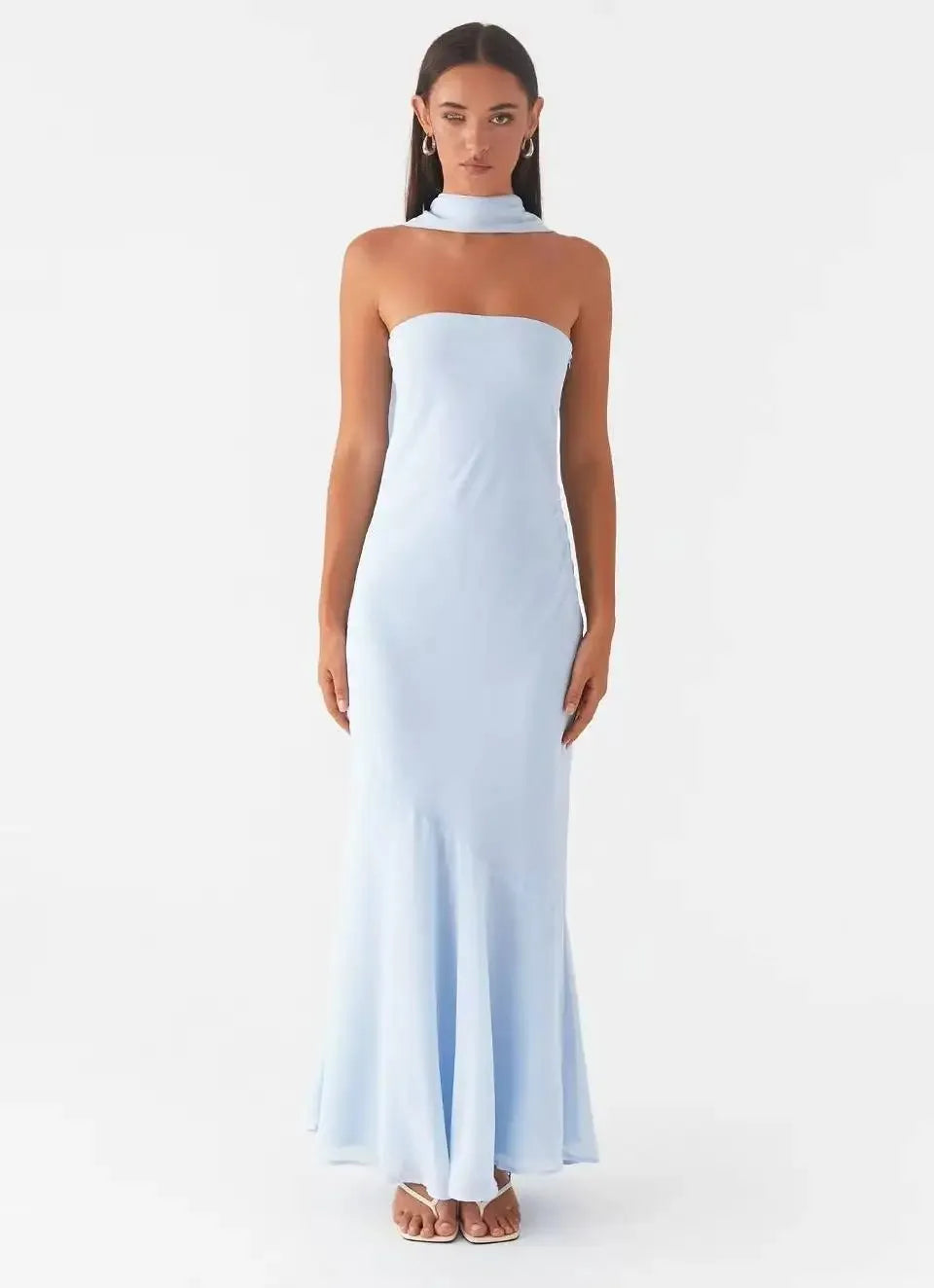 Coral maxi dress