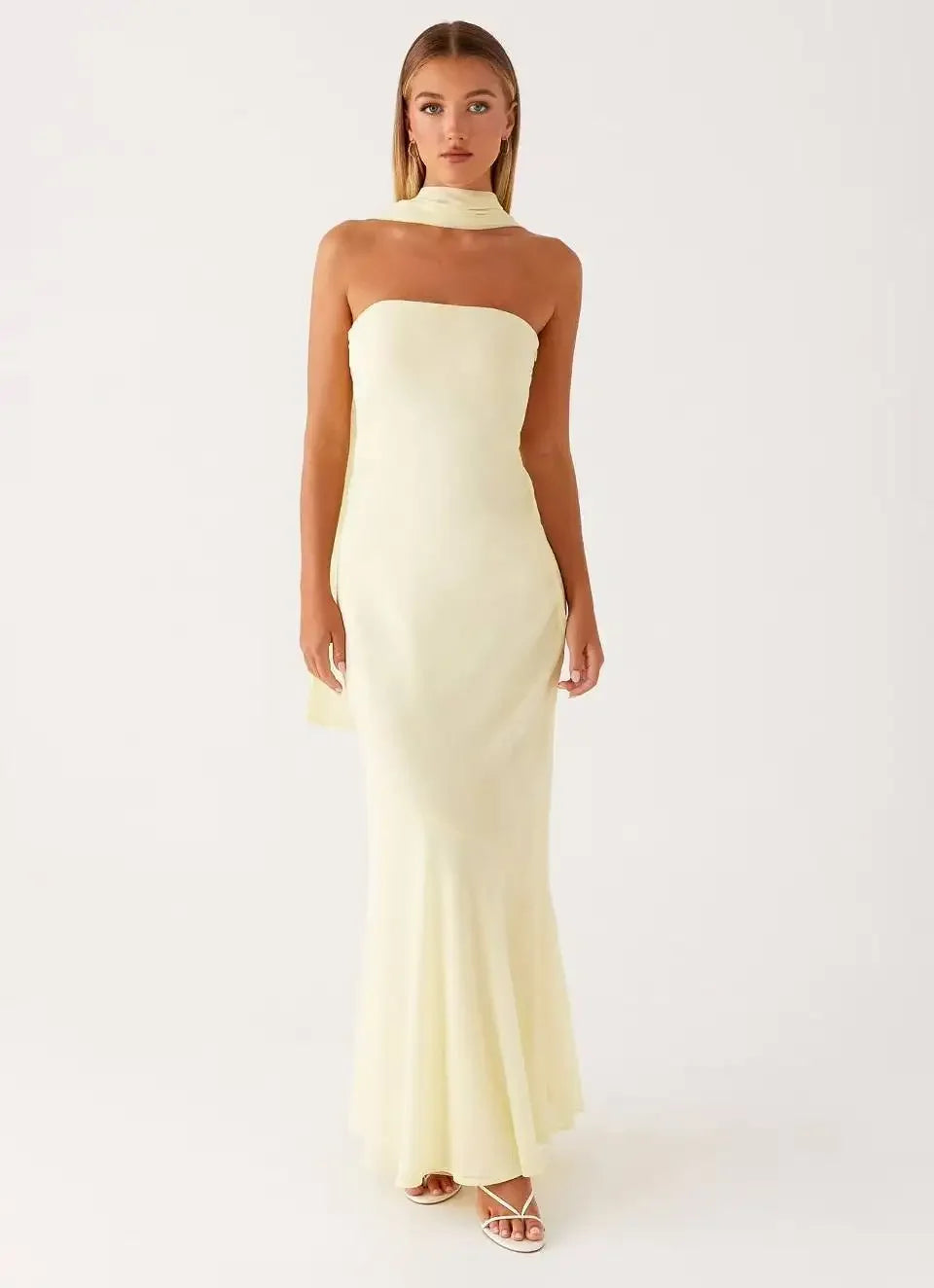 Coral maxi dress