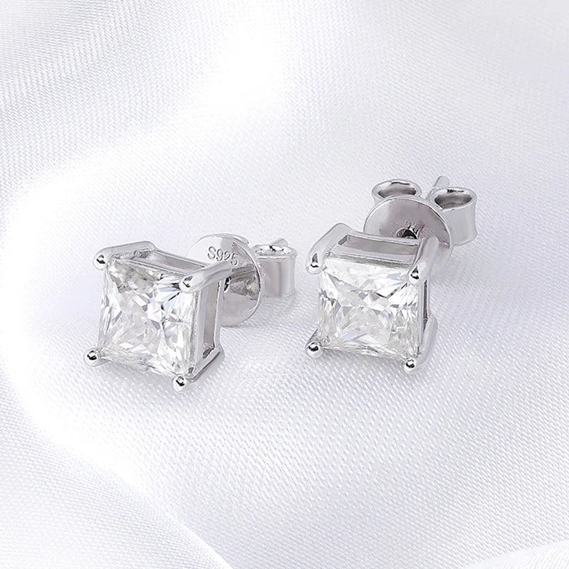 Square Moissanite earrings