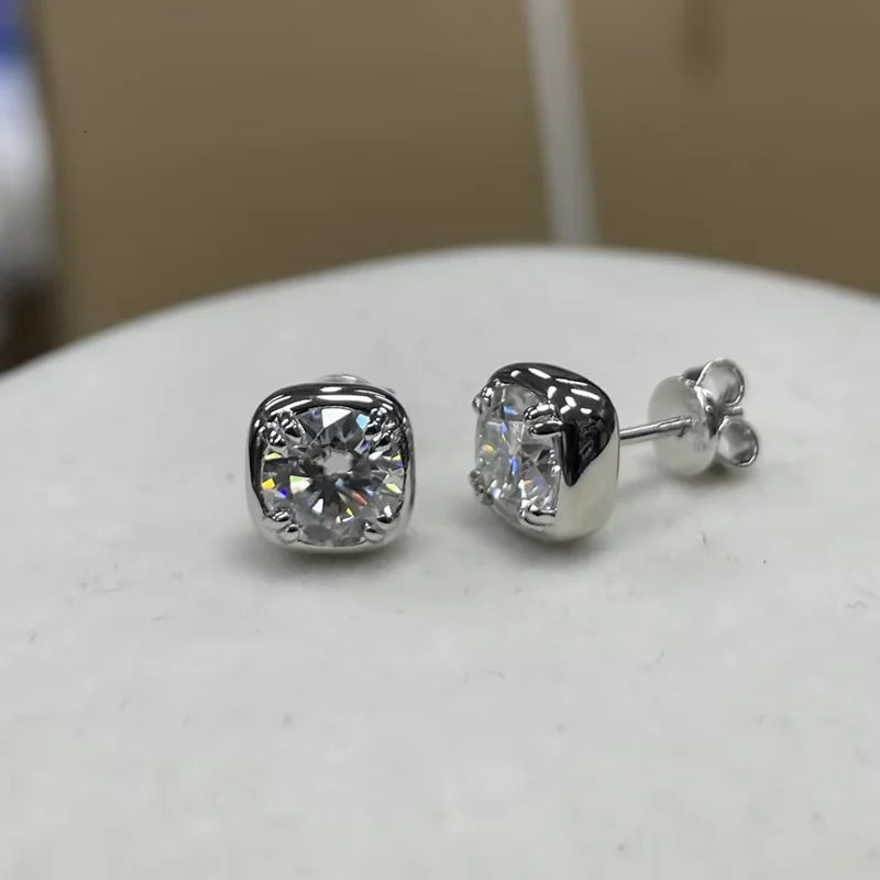 Square Moissanite earrings