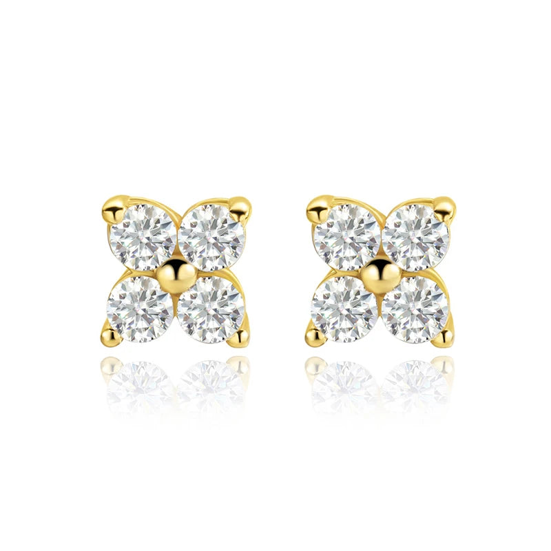 Clover Moissanite earrings