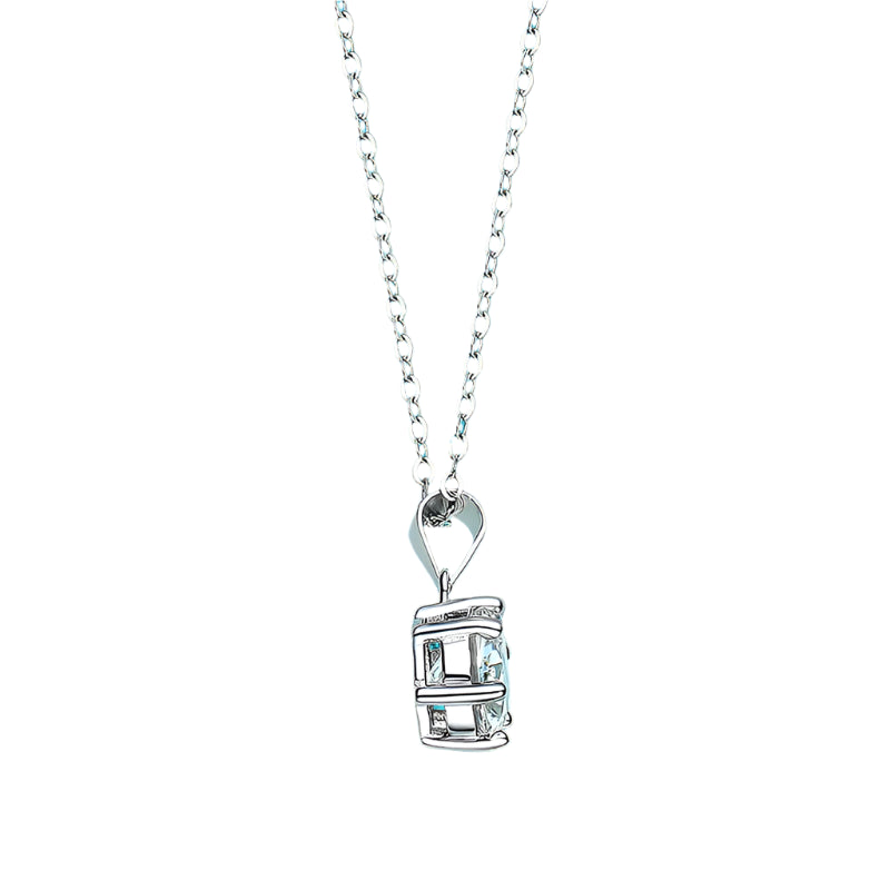 Moissanite round necklace