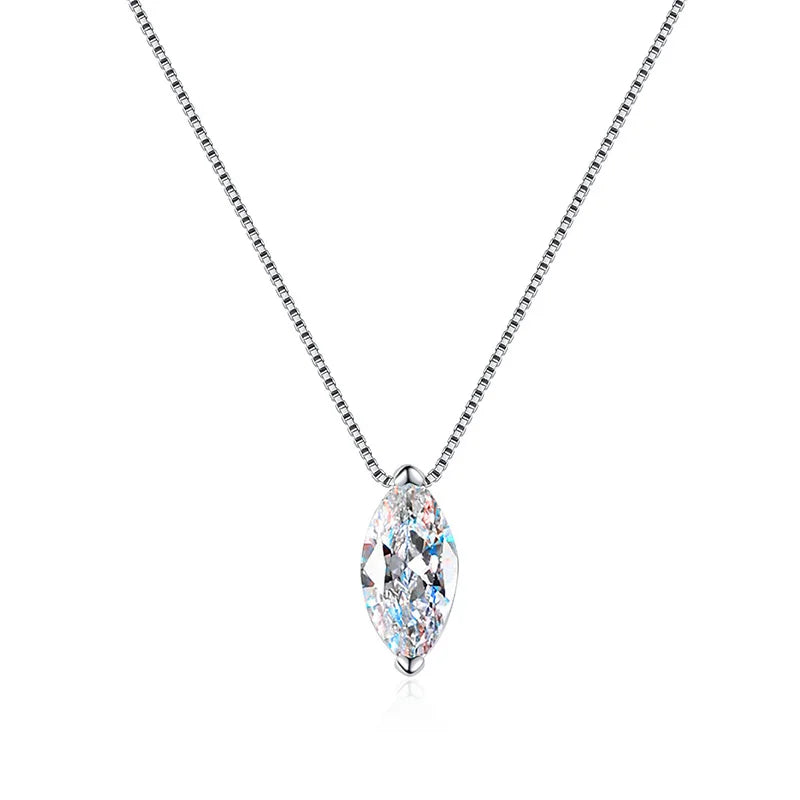 Moissanite marquise necklace