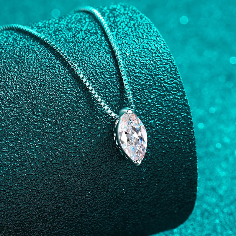 Moissanite marquise necklace