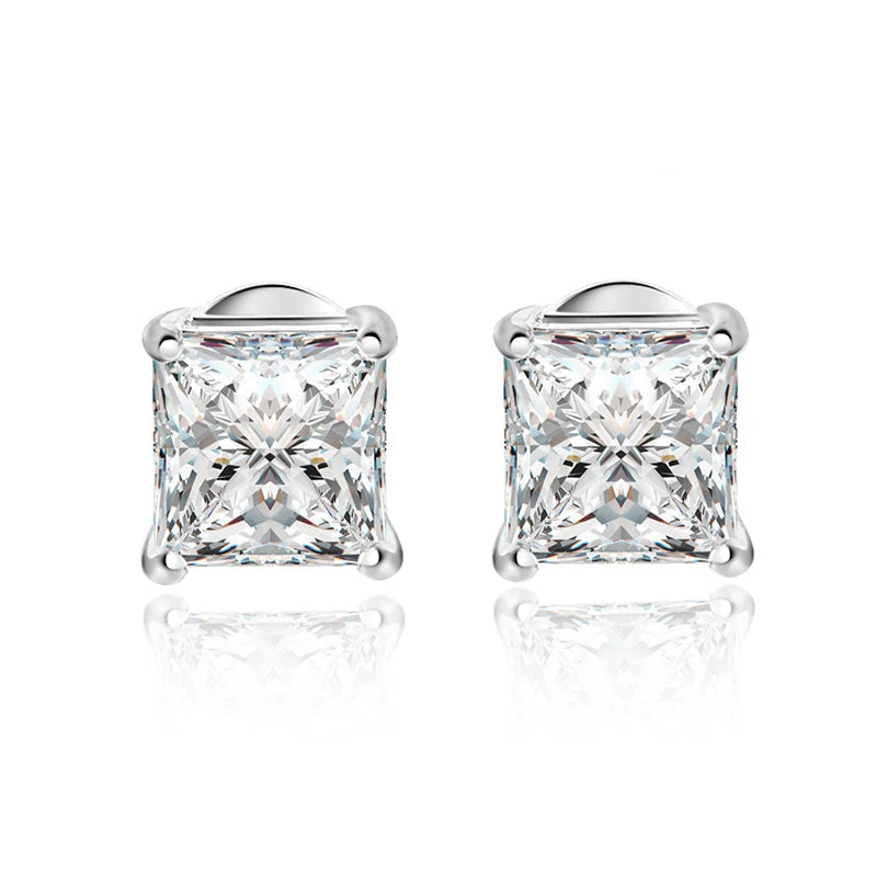 Square Moissanite earrings