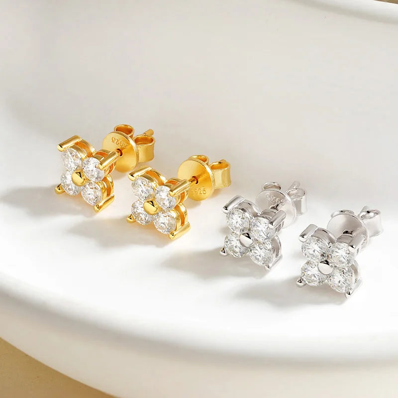 Clover Moissanite earrings