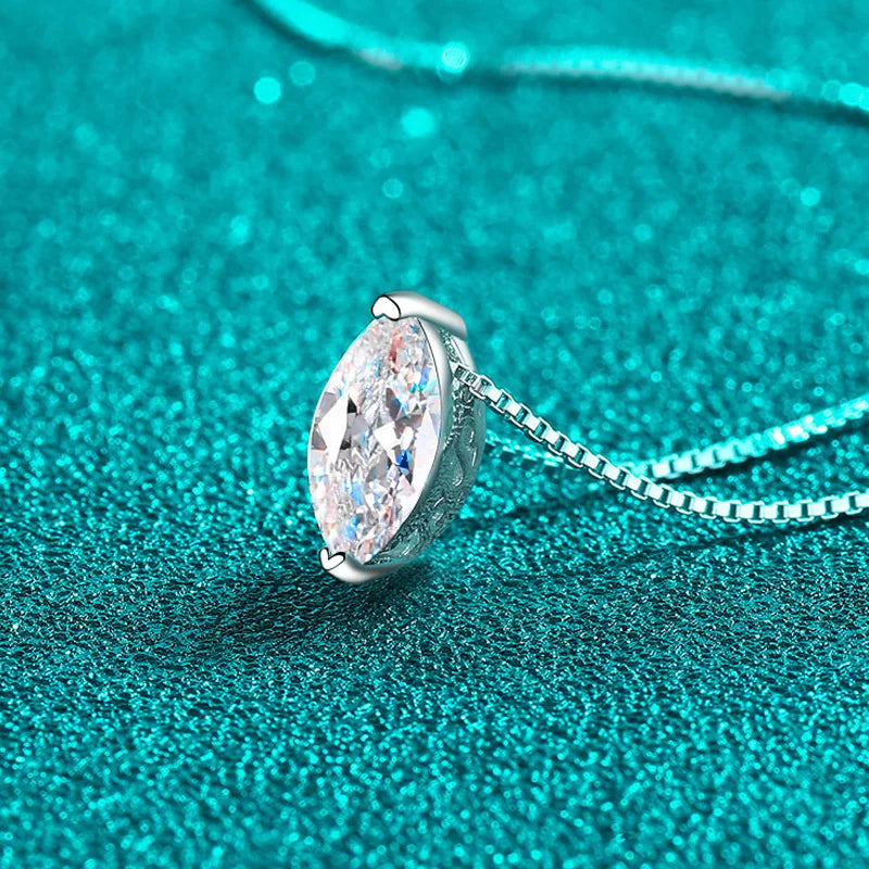 Moissanite marquise necklace