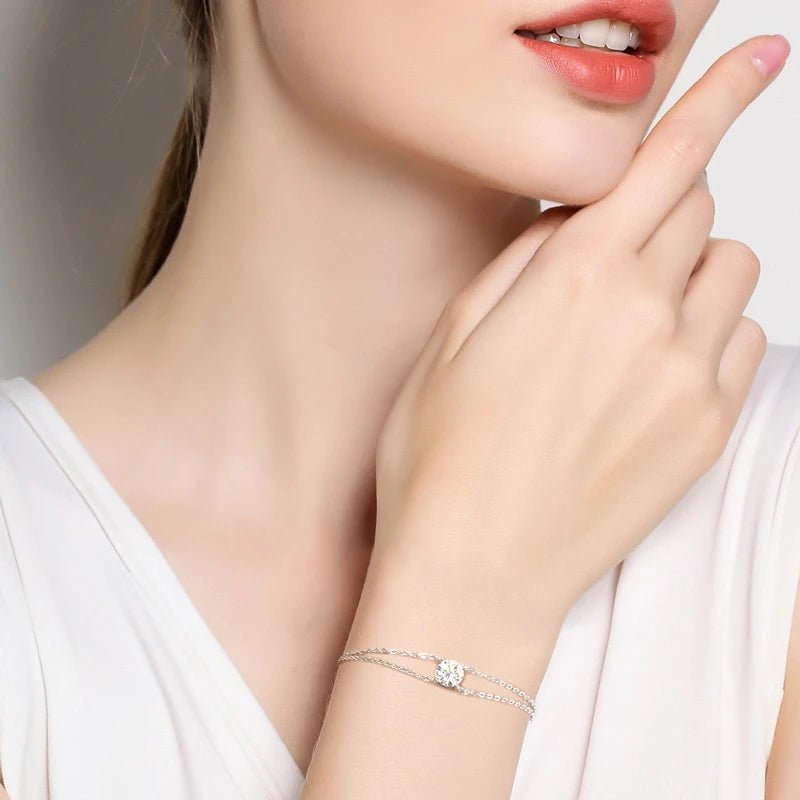Bracelets with Moissanite stone - 𝘽𝙖𝙨𝙞𝙘 𝙇𝙞𝙣𝙚