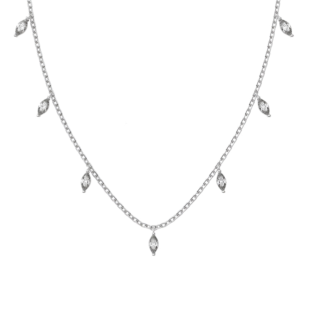 Moissanite marquise necklace