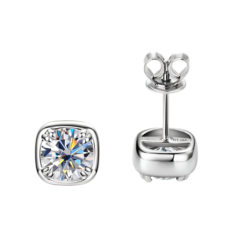 Square Moissanite earrings