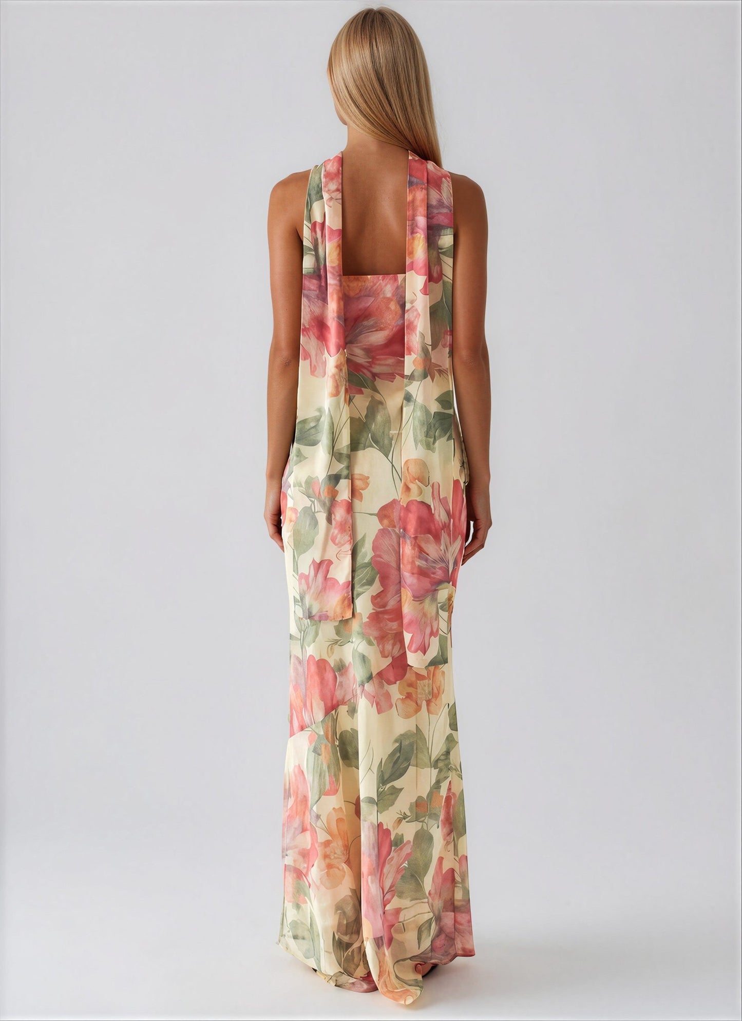Coral maxi dress - 𝘽𝙖𝙨𝙞𝙘 𝙇𝙞𝙣𝙚