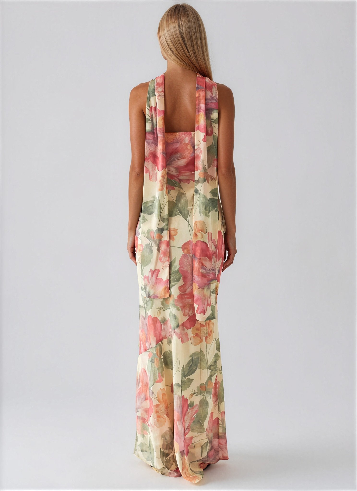 Coral maxi dress - 𝘽𝙖𝙨𝙞𝙘 𝙇𝙞𝙣𝙚