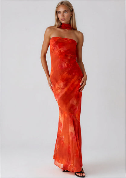 Coral maxi dress - 𝘽𝙖𝙨𝙞𝙘 𝙇𝙞𝙣𝙚
