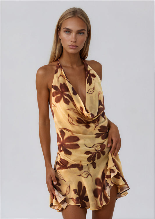 Tropical mini dress