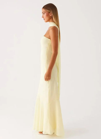 Coral maxi dress