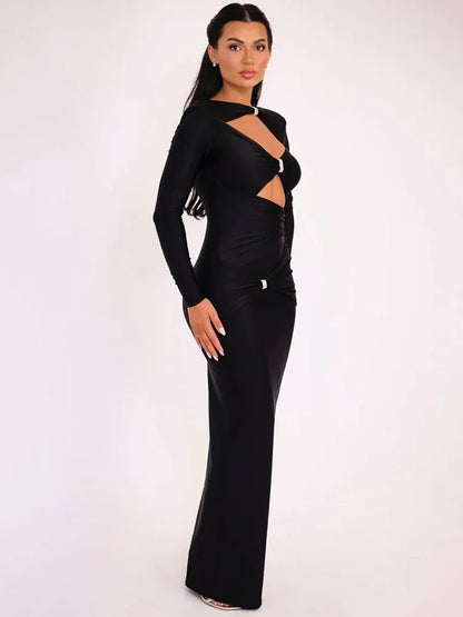 Black maxi dress
