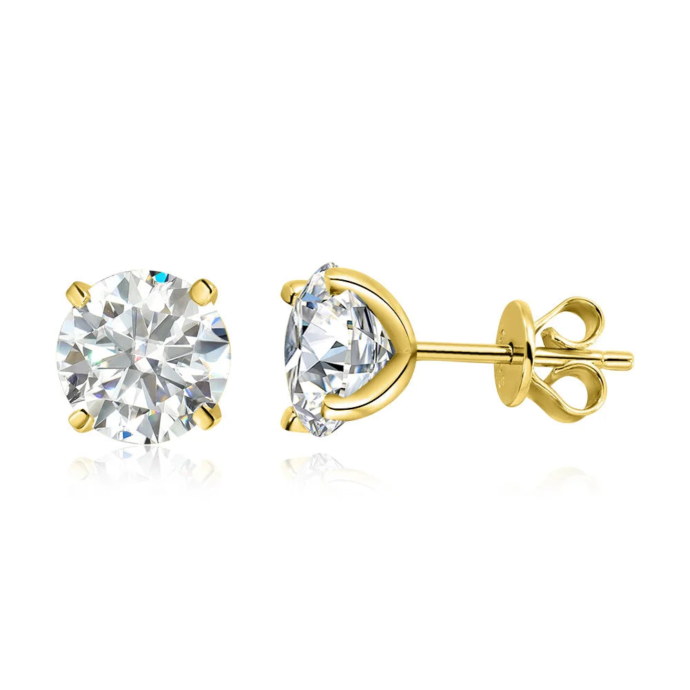 Round Moissanite earrings