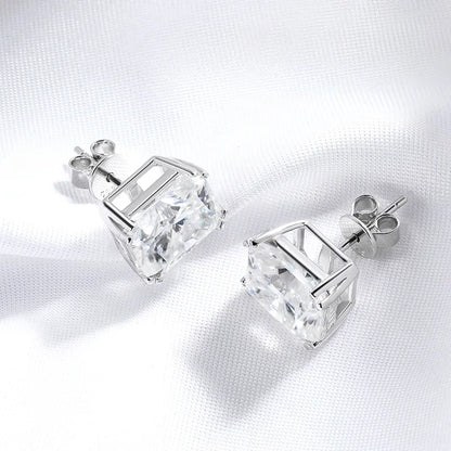 Rectangle Moissanite earrings