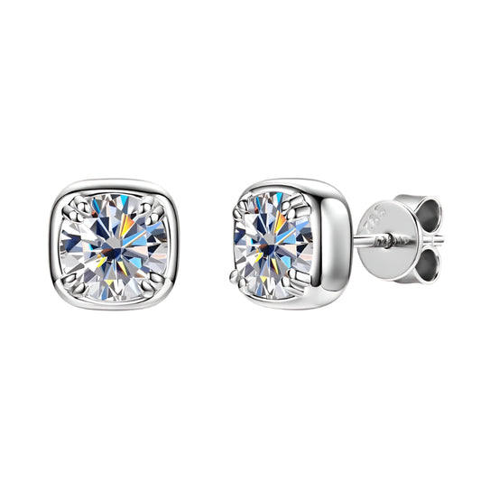 Square Moissanite earrings