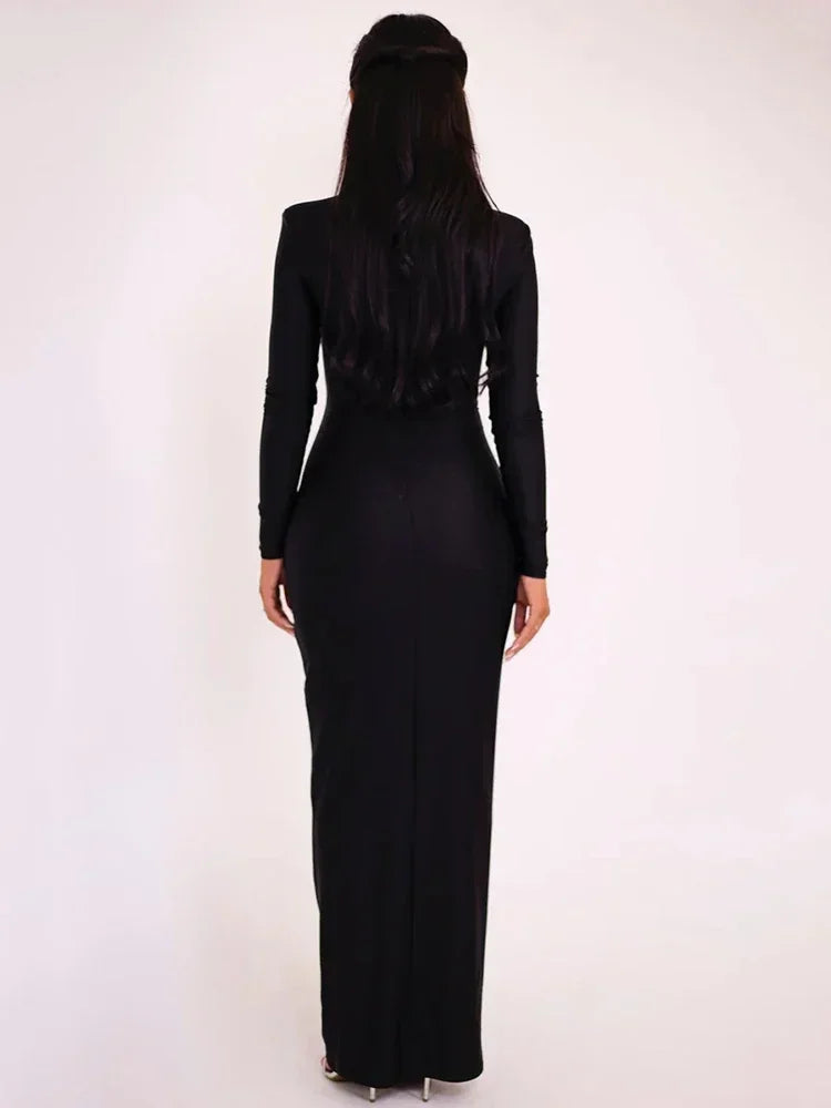 Black maxi dress
