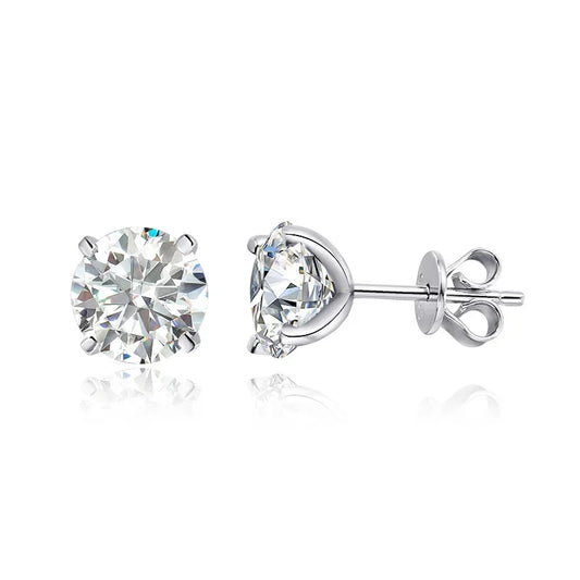 Round Moissanite earrings