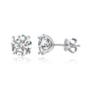 Round Moissanite earrings
