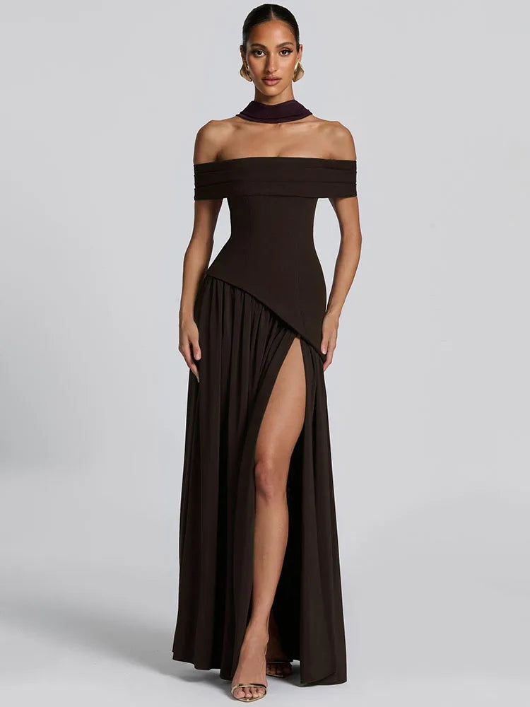 Brown maxi dress