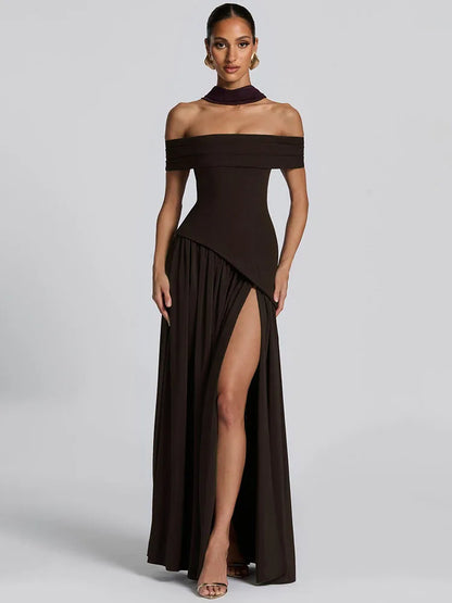 Brown maxi dress