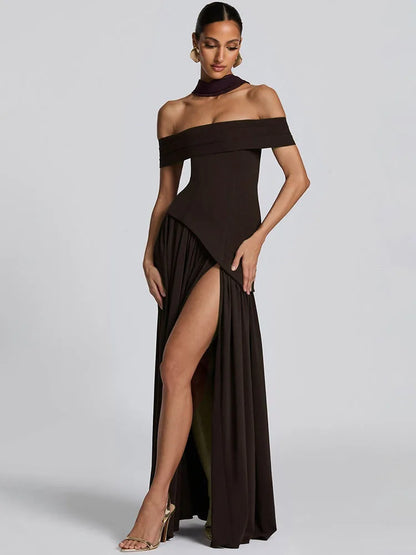 Brown maxi dress