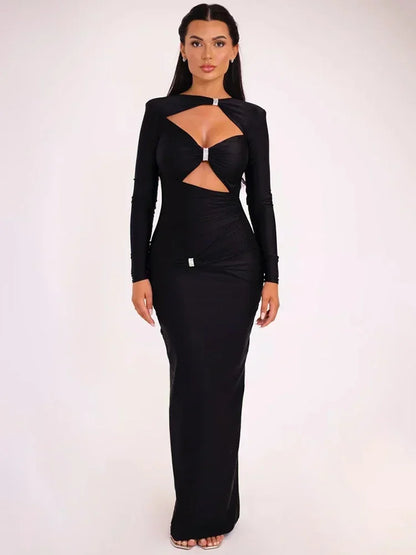 Black maxi dress