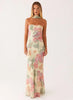 Coral maxi dress