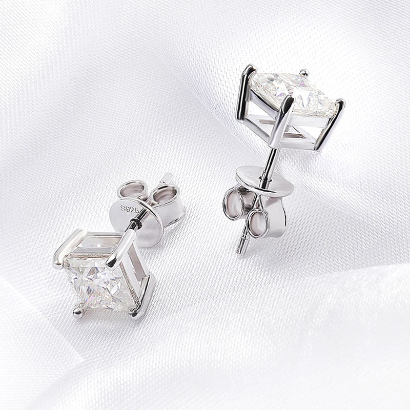 Square Moissanite earrings