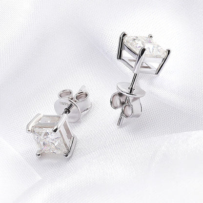 Square Moissanite earrings