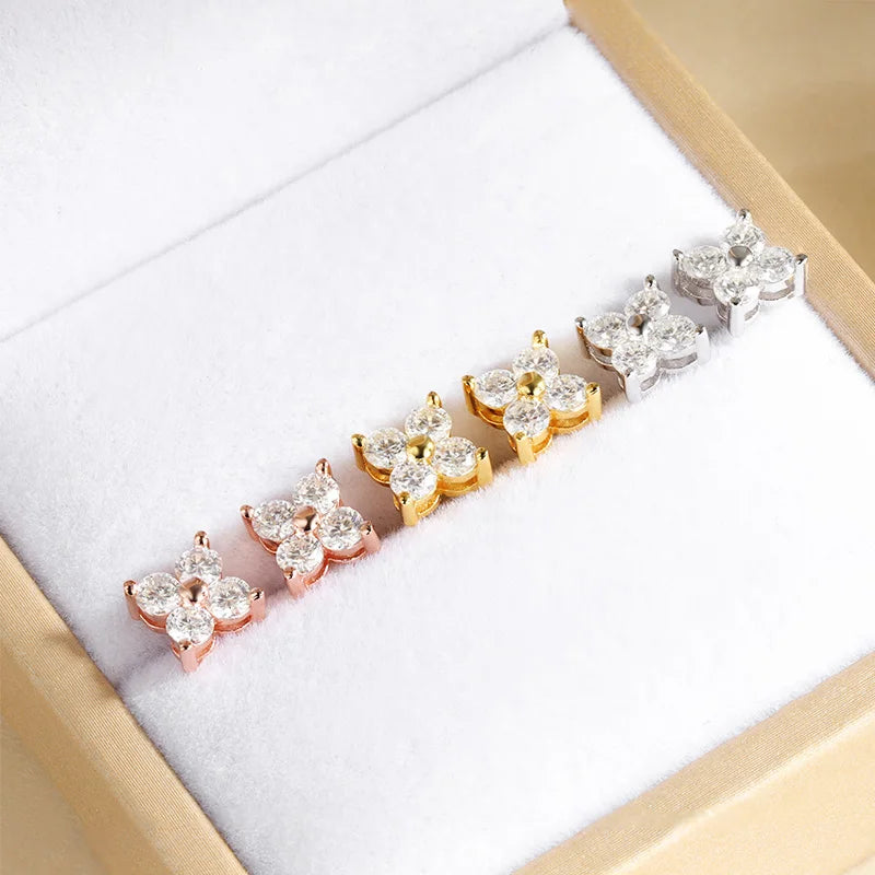 Clover Moissanite earrings