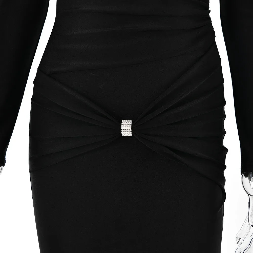 Black maxi dress