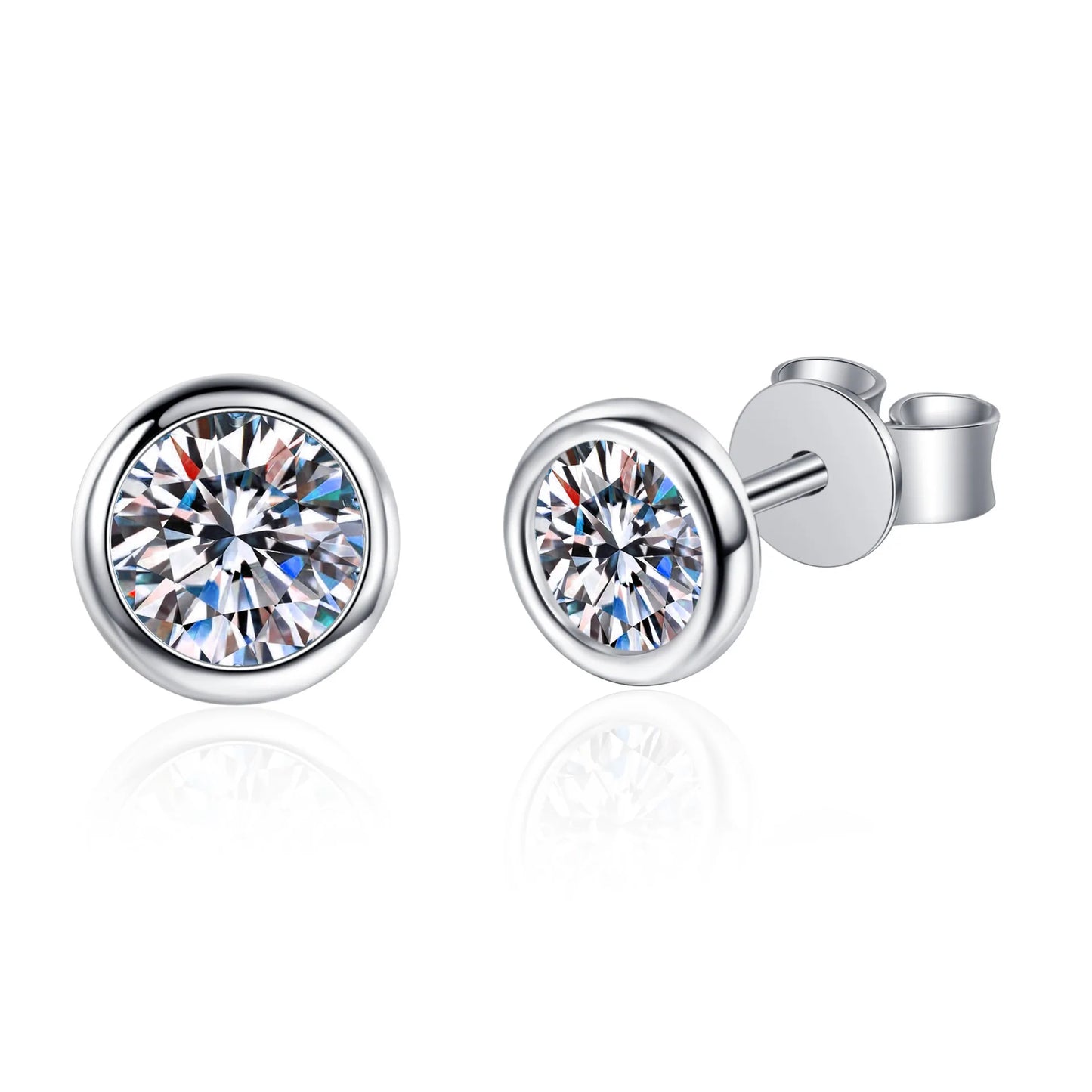 Round Moissanite earrings