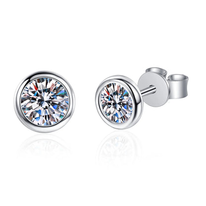 Round Moissanite earrings