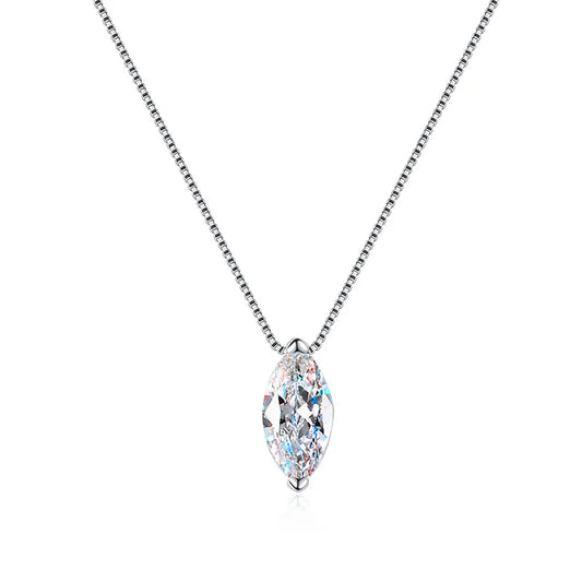 Moissanite marquise necklace