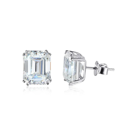 Rectangle Moissanite earrings