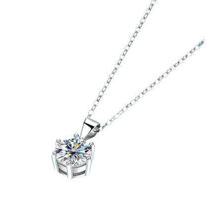 Moissanite round necklace