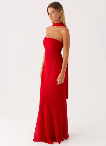 Coral maxi dress