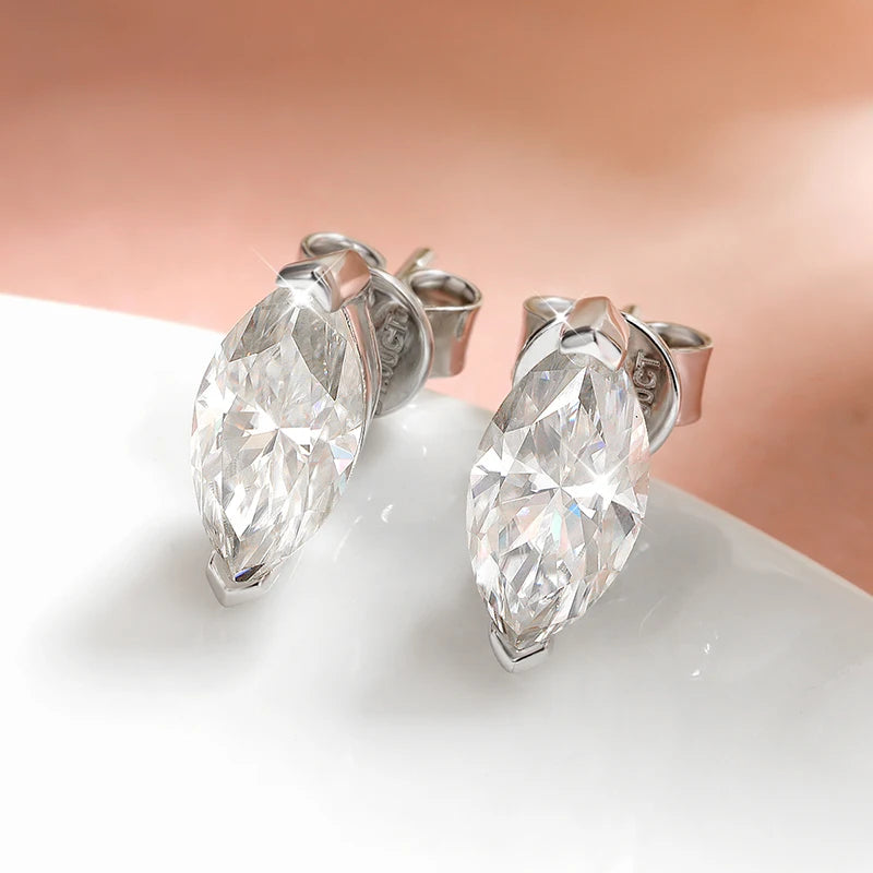 Marquise Moissanite earrings