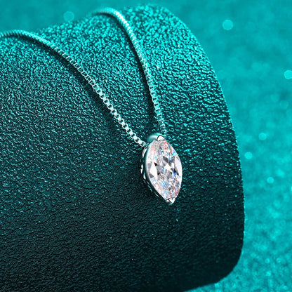 Moissanite marquise necklace