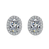 Oval Moissanite earrings