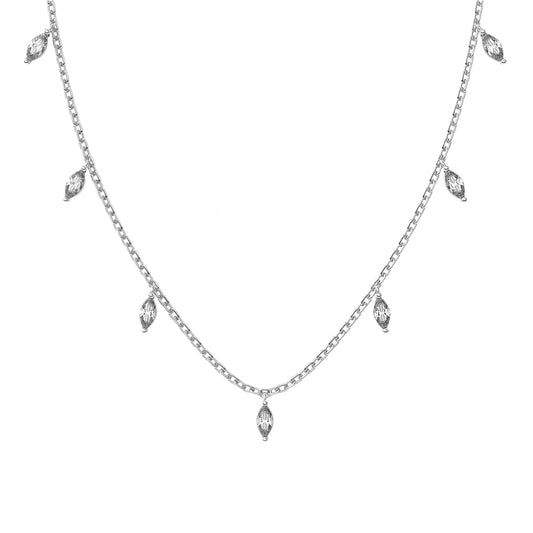 Moissanite marquise necklace