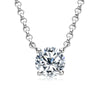 Moissanite round necklace